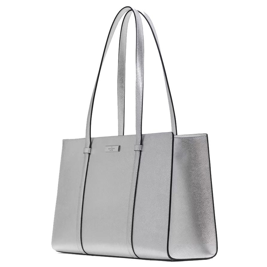 Kate Spade Kenzie Metallic Large Tote Lunar Light # KI965