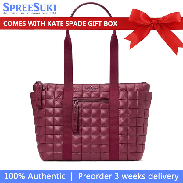 Kate Spade Camden Quilted Medium Tote Blackberry Preserves # KI383