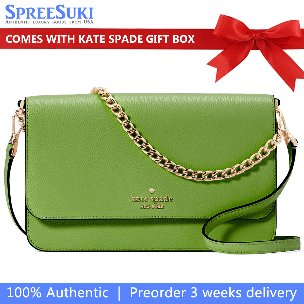 Kate Spade Madison Flap Saffiano Crossbody Bag Sling Turtle Green # KC430