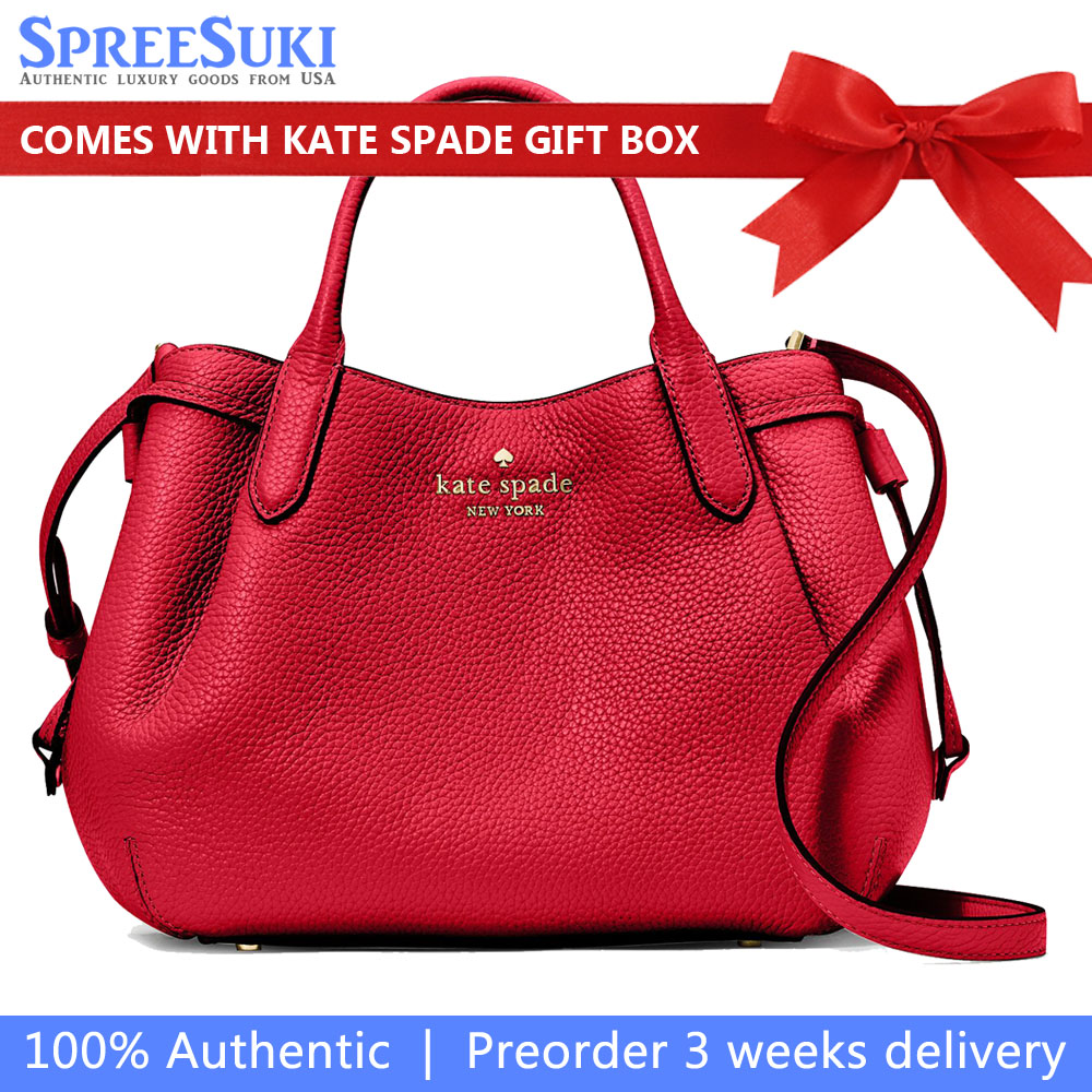 Kate Spade Pebble Leather Dumpling Small Satchel Perfect Cherry # K8135