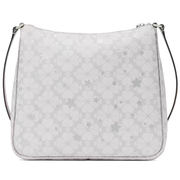 Kate Spade Spade Flower Star Toss Large Swingpack Crossbody Platinum Grey Multi # KI906