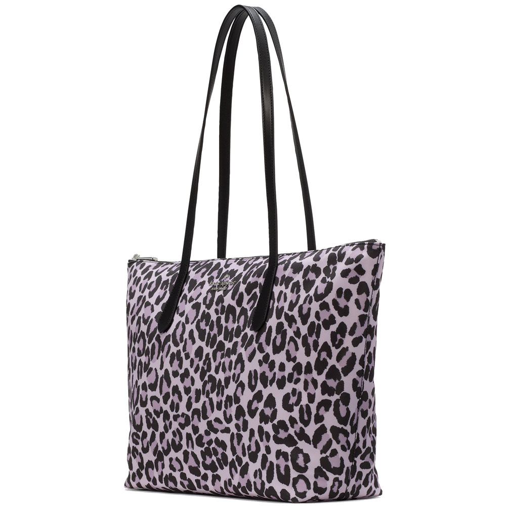 Kate Spade Kitt Spotted Leopard Medium Tote Violet Mist Multi # KI888