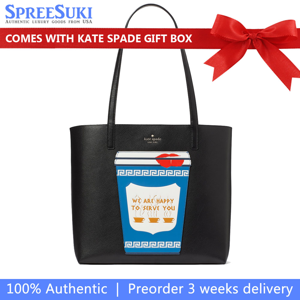 Kate Spade Coffee Break Tote Black Multi # KF520