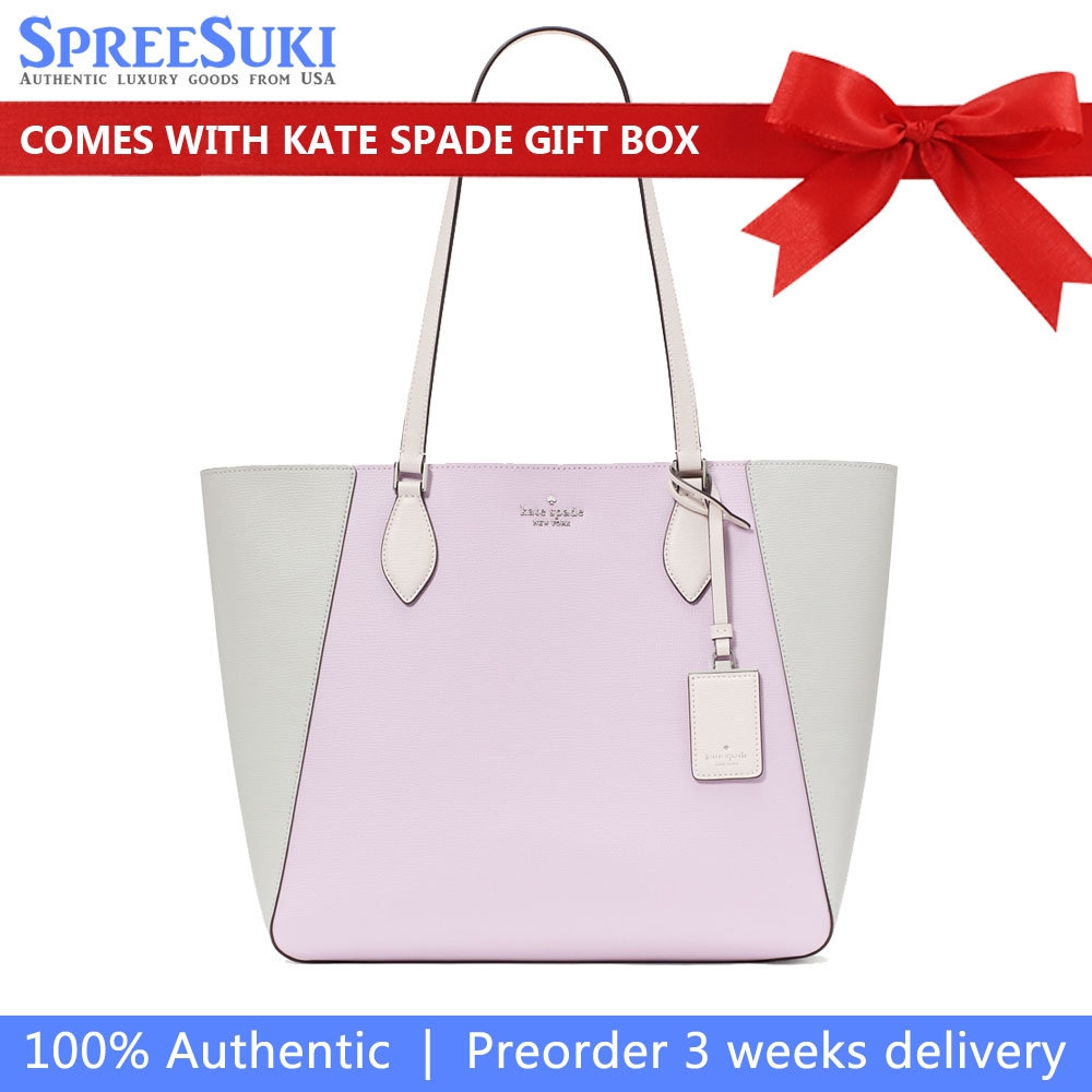 Kate Spade Poppy Colorblock Large Tote Violet Mist Multi # KG757