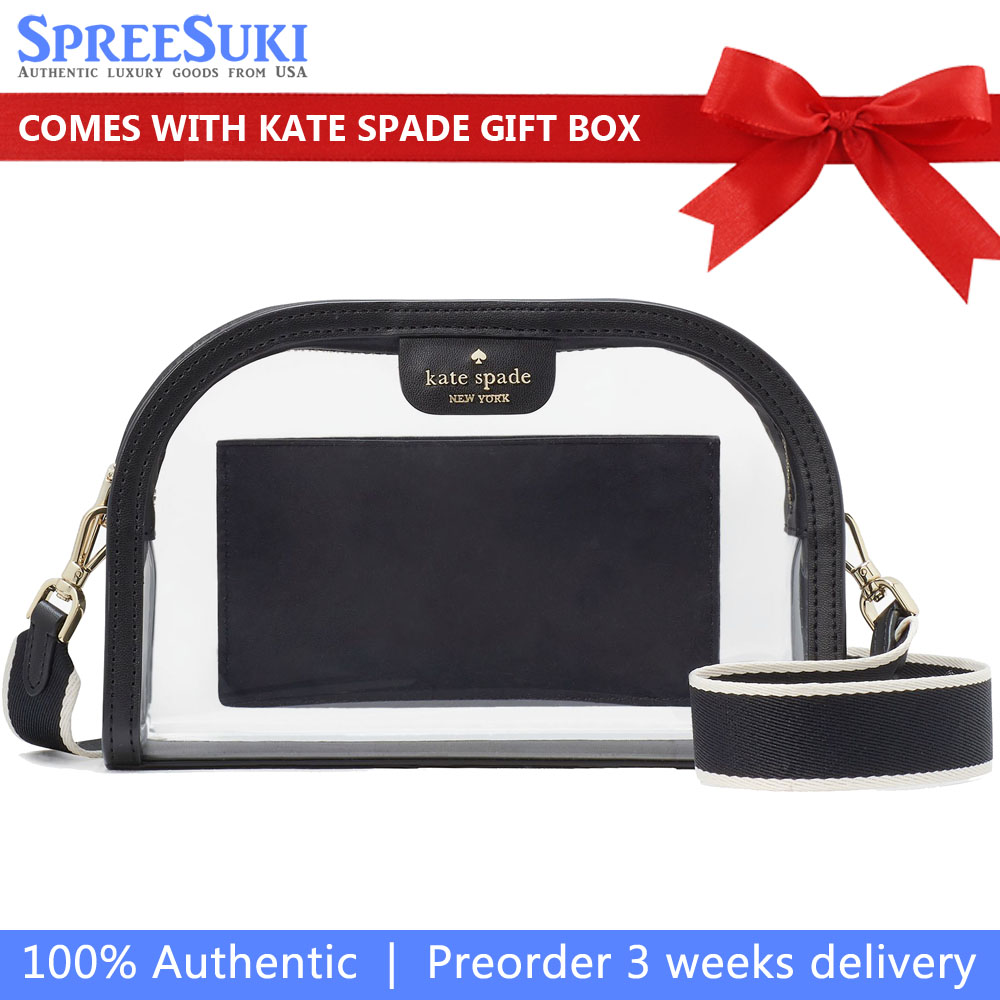 Kate Spade Clare See Through Small Dome Crossbody Black Multi # KG084