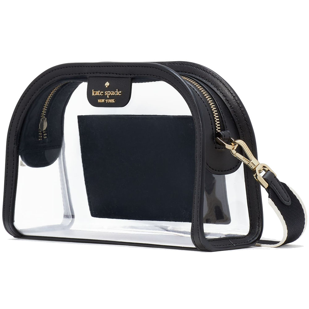 Kate Spade Clare See Through Small Dome Crossbody Black Multi # KG084