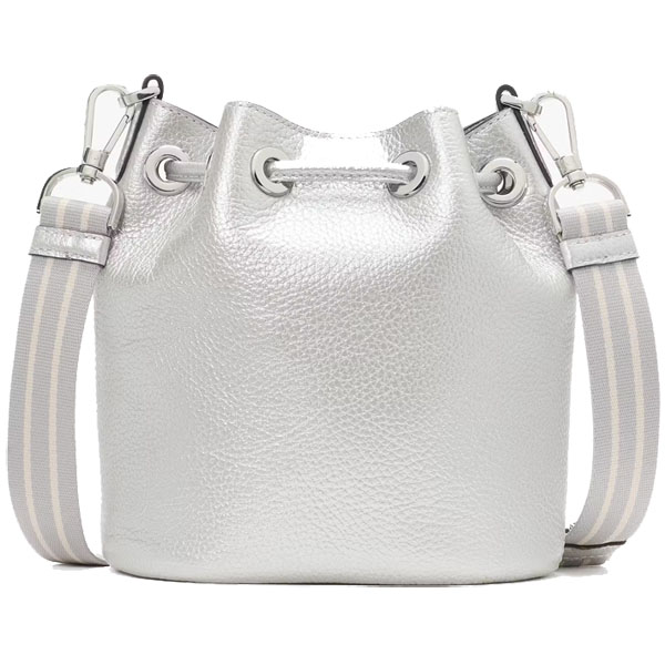 Kate Spade Rosie Metallic Small Bucket Bag Deco Silver # KI893