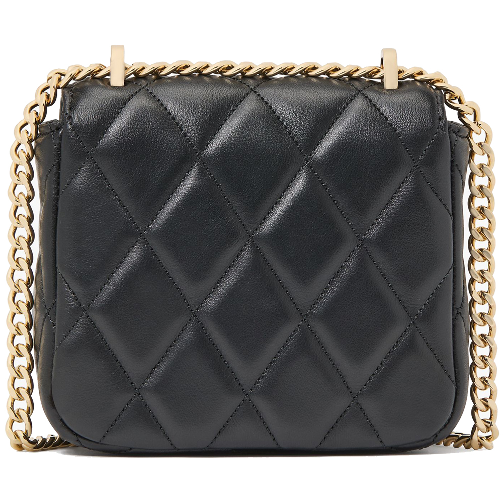 Kate Spade Carey Quilted Micro Flap Crossbody Black # KJ956