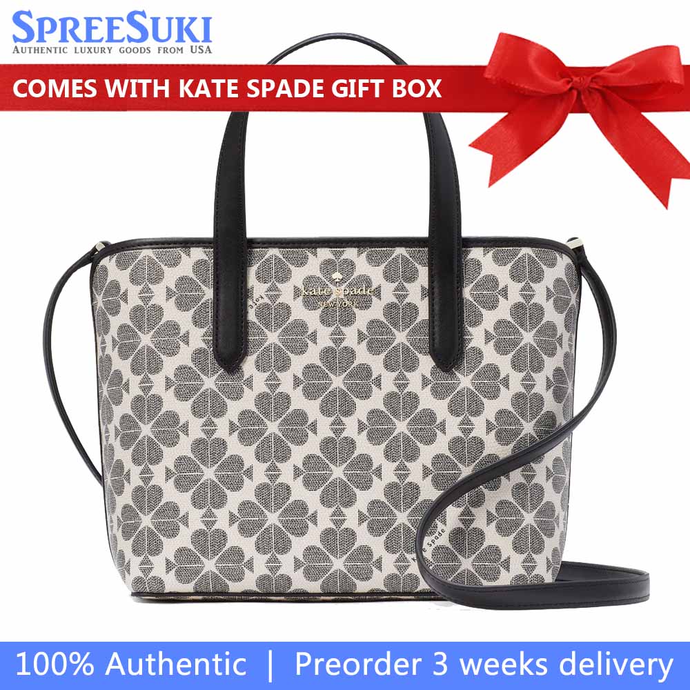 Kate Spade Crossbody Bag Sling Spade Flower Small Tote Black Multi # KH425