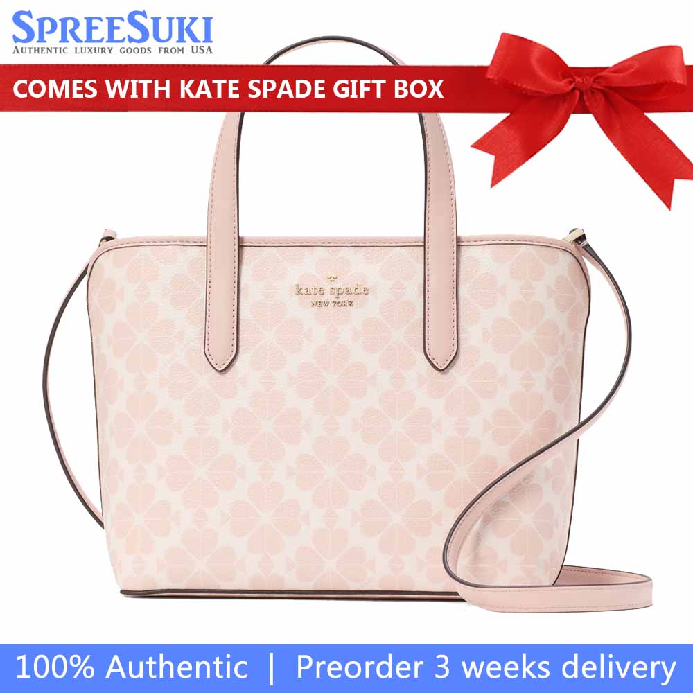 Kate Spade Crossbody Bag Sling Spade Flower Small Tote Rose Smoke Multi # KH425