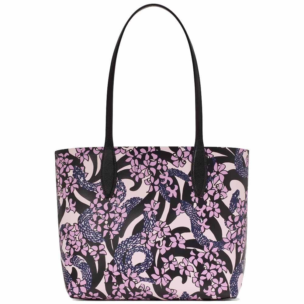 Kate Spade Snake Garden Printed Reversible Tote Pink Multi # KI976