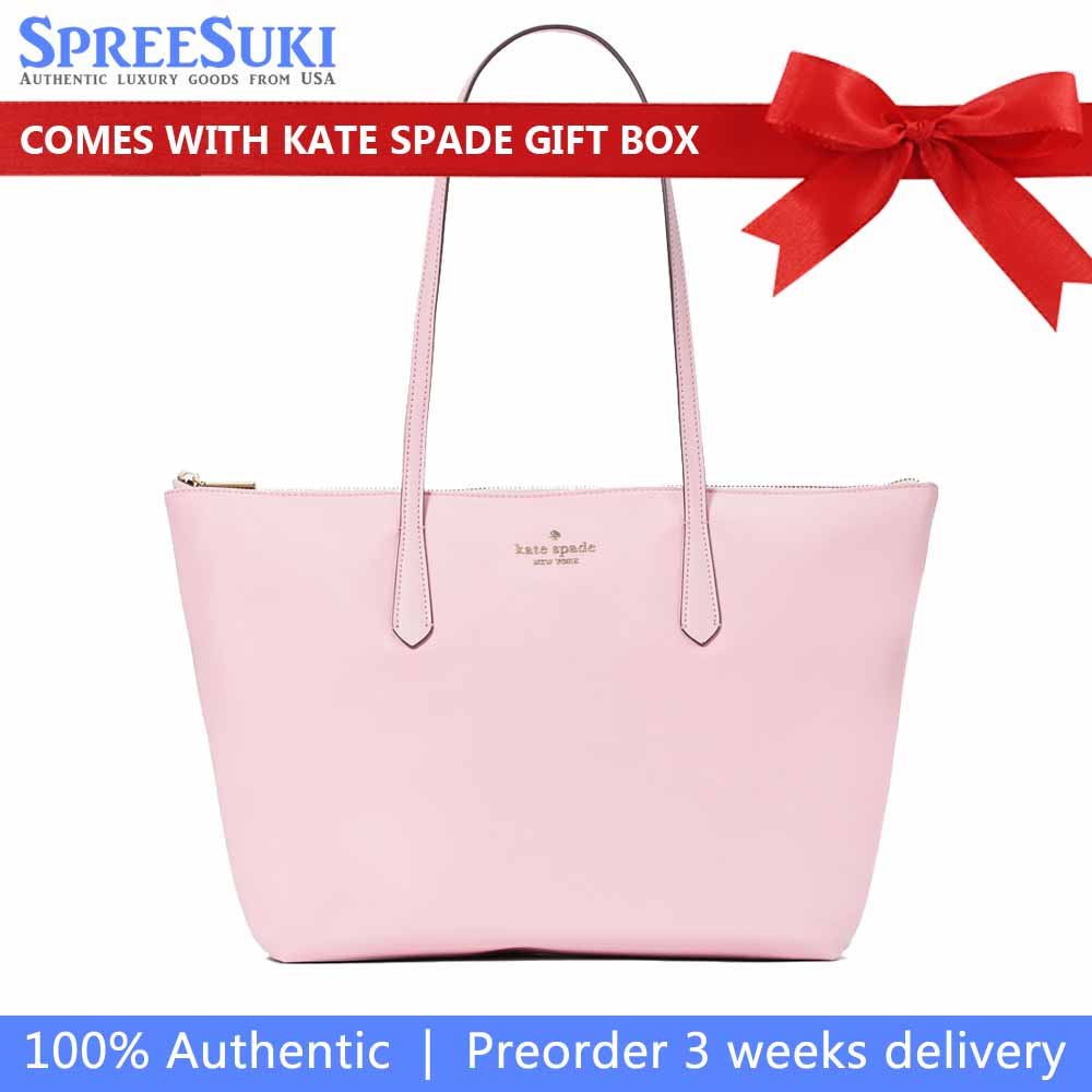 Kate Spade Kitt Nylon Medium Tote Pink Horizon # KC455