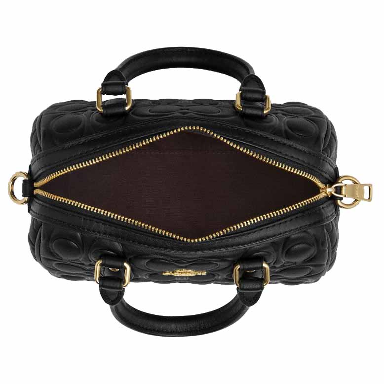 Coach Mini Rowan Crossbody Bag In Signature Leather Black # CY743