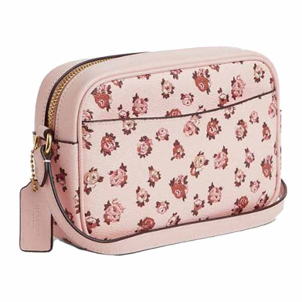 Coach Mini Jamie Camera Bag With Rose Print Blush Multi # CY780