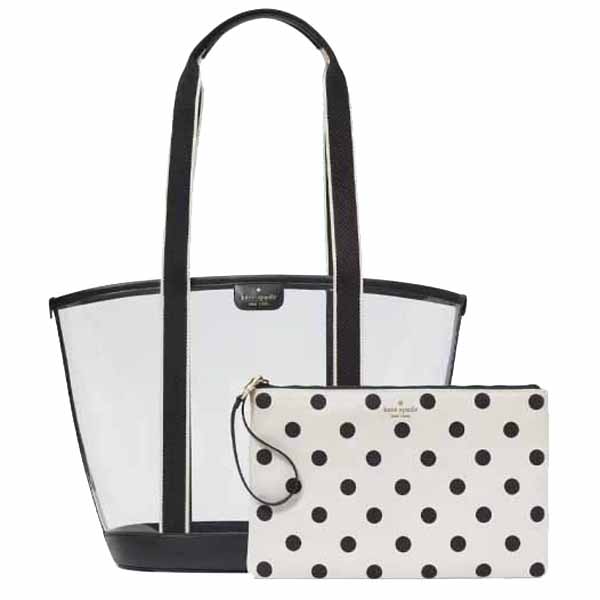 Kate Spade Clare See Through Tote Black Multi # KG083