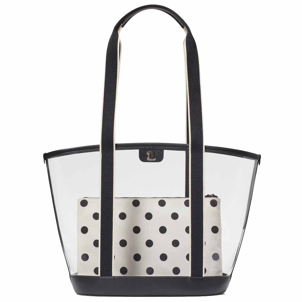 Kate Spade Clare See Through Tote Black Multi # KG083