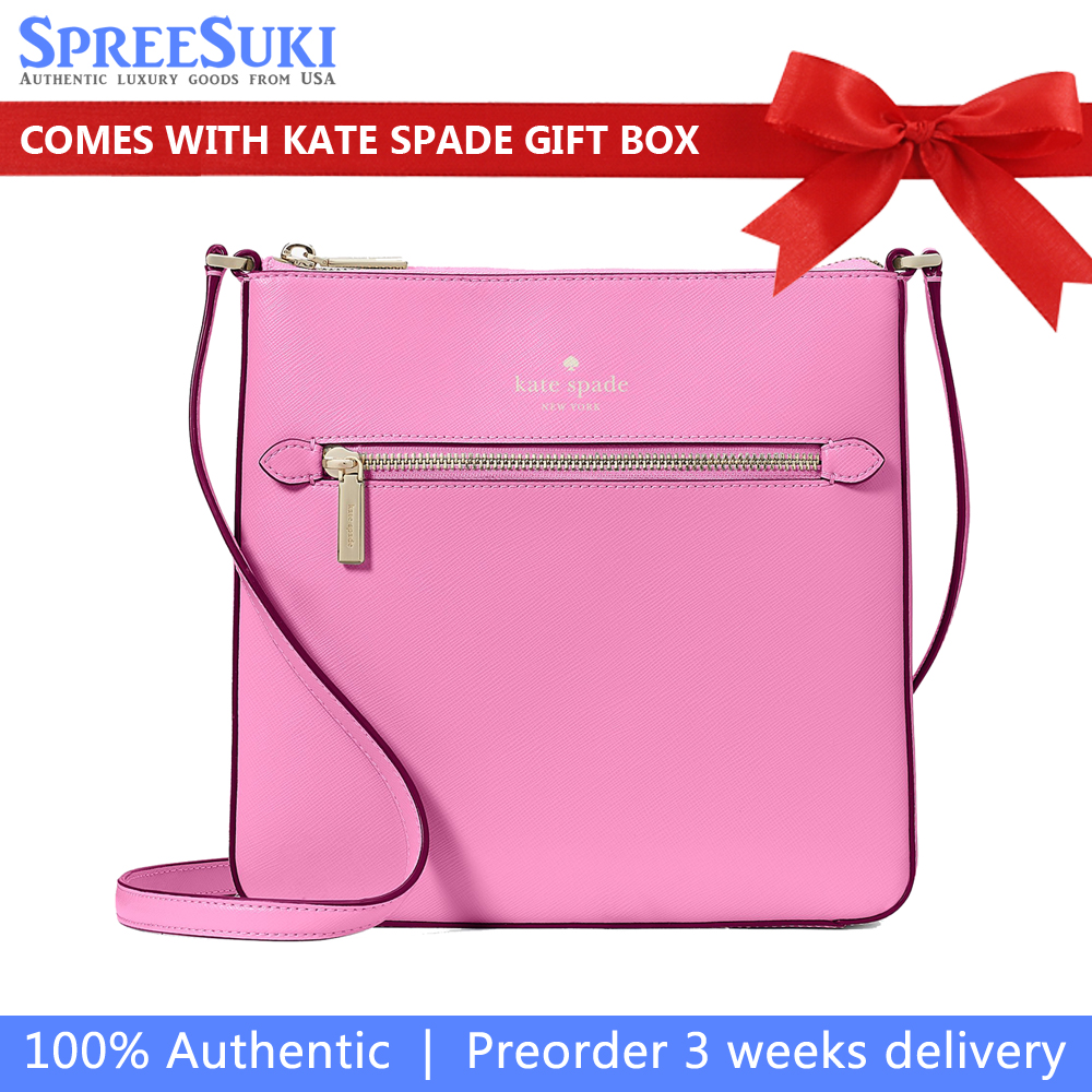 Kate Spade Sadie Saffiano Leather North South Crossbody Bag Sling Surf Pink # K7379