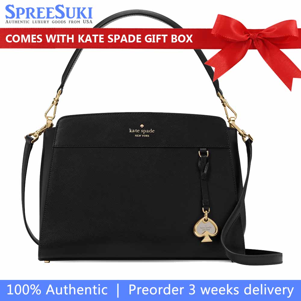 Kate Spade Madison Medium Top Handle Satchel Black # KK285