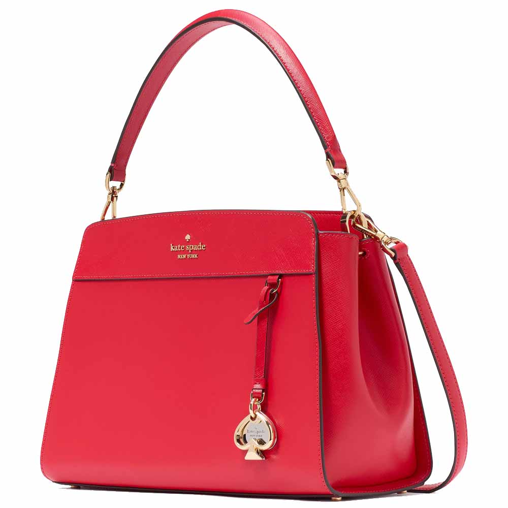 Kate Spade Madison Medium Top Handle Satchel Ruby Red # KK285