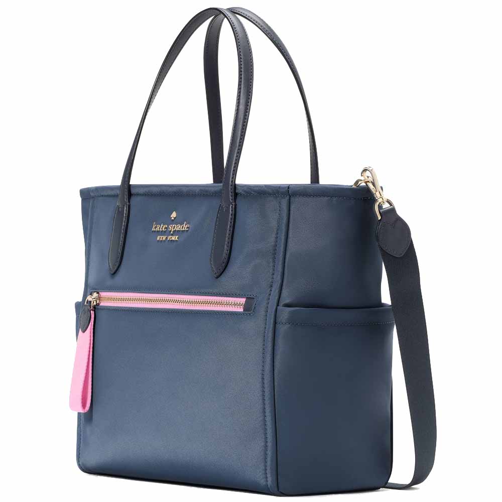 Kate Spade Chelsea Nylon Medium Satchel Bluestone Multi # KE404