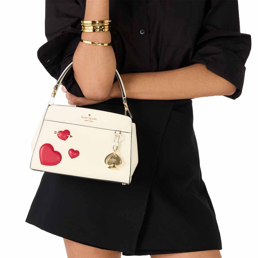 Kate Spade Madison Puffy Heart Small Top Handle Satchel Meringue Multi # KL147