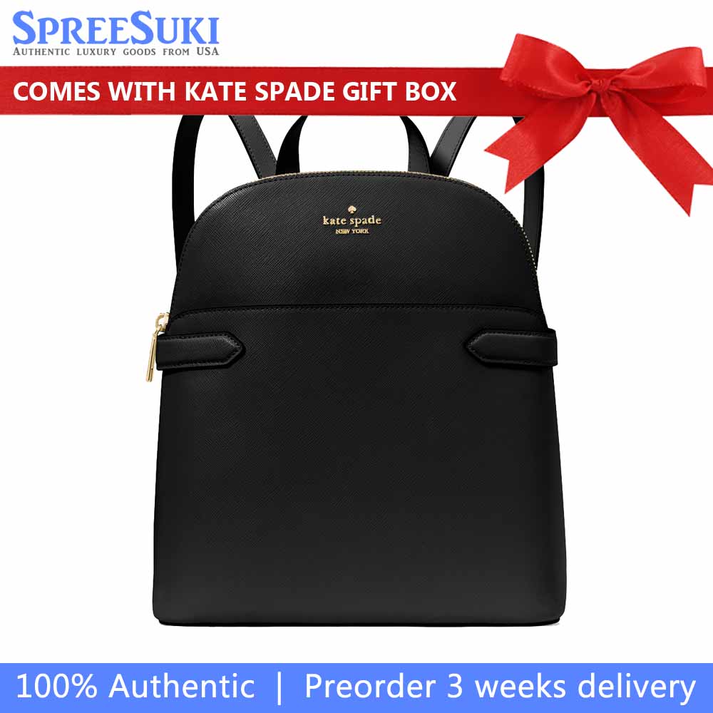 Kate Spade Staci Medium Dome Backpack Black # KG021