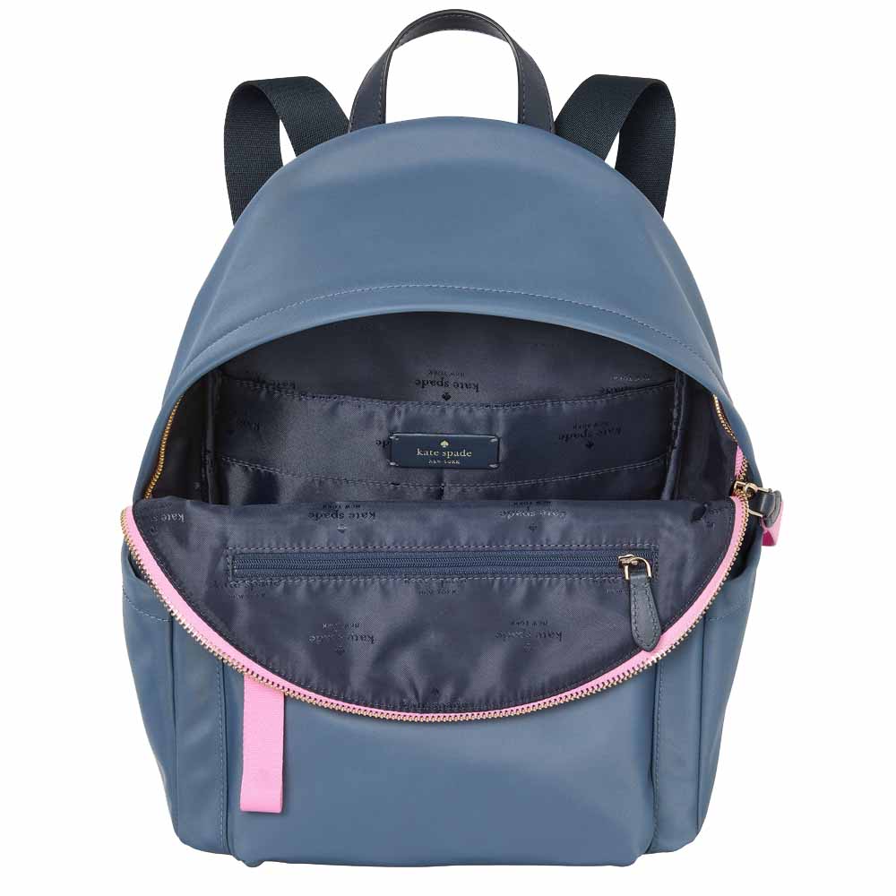 Kate Spade Chelsea Medium Nylon Backpack Bag Bluestone Multi # KE955