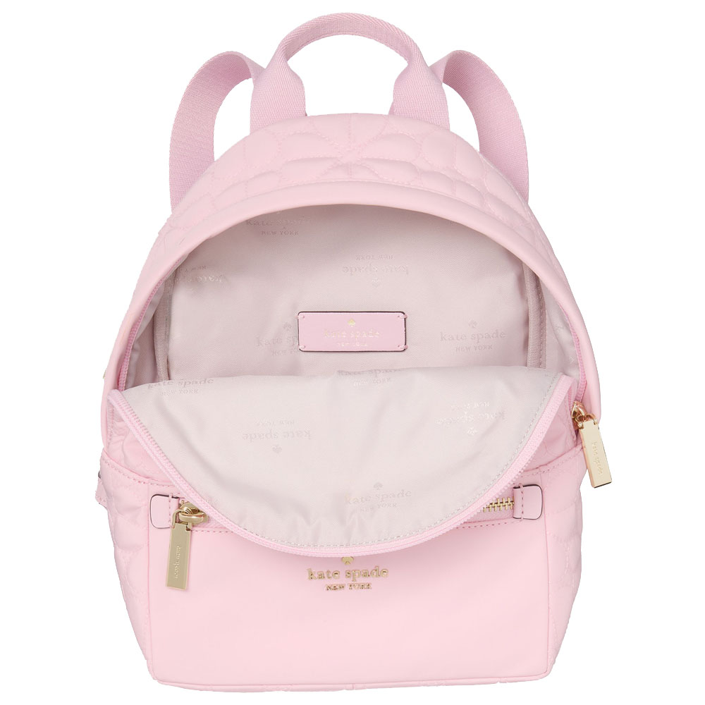 Kate Spade Spade Flower Quilted Fabric Small Backpack Pink Horizon # KK158