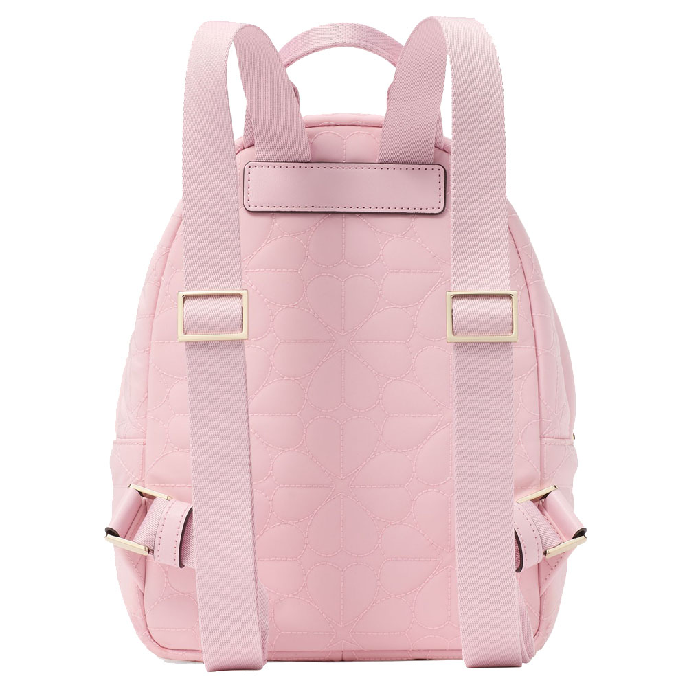 Kate Spade Spade Flower Quilted Fabric Small Backpack Pink Horizon # KK158