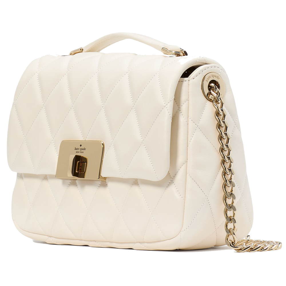 Kate Spade Carey Quilted Small Flap Crossbody Meringue # KJ949