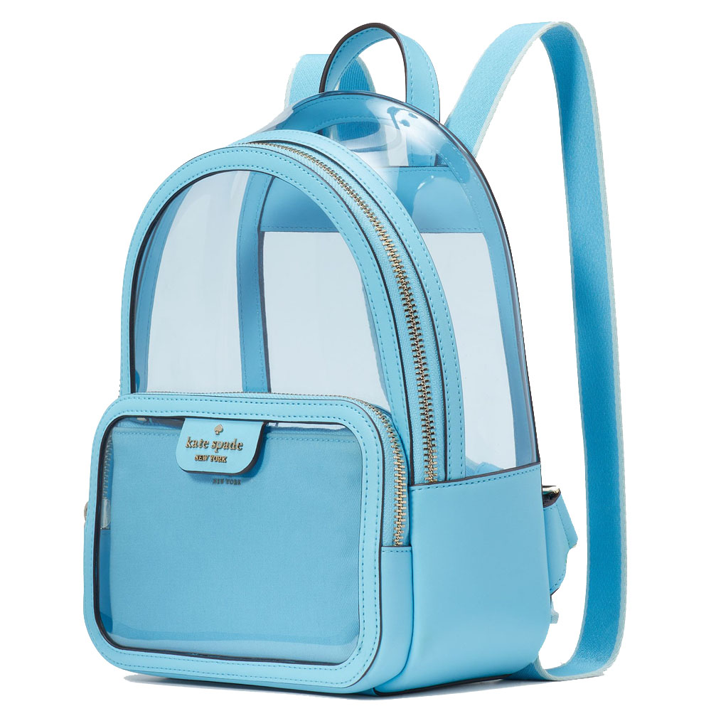 Kate Spade Clare See Through Small Backpack Blue Agate Multi # KG079