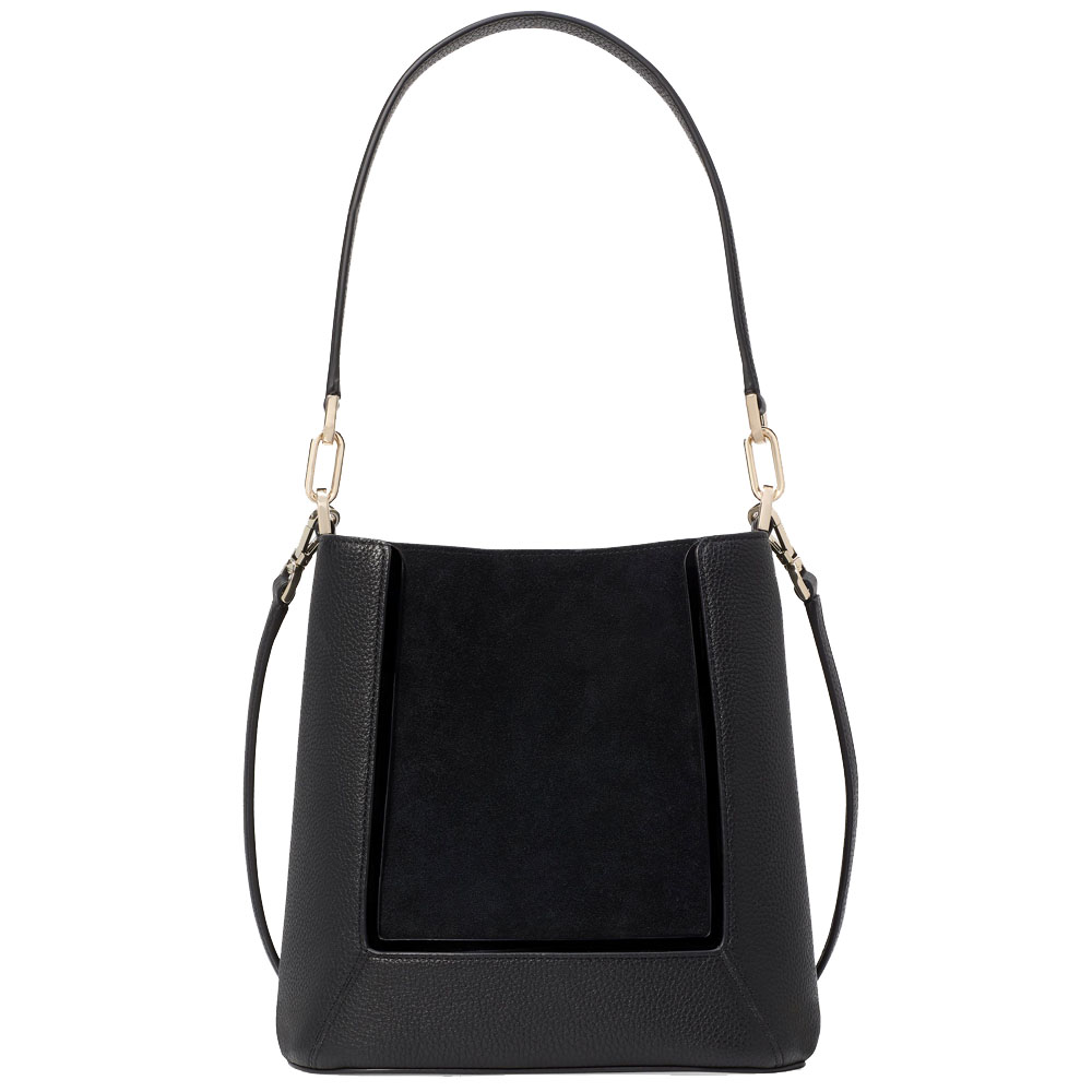 Kate Spade Lena Suede Bucket Bag Black Multi # KI881