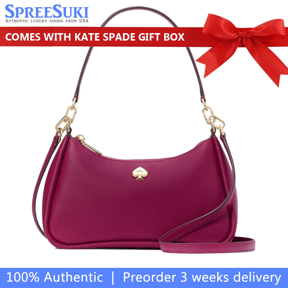 Kate Spade Kayla Small Convertible Shoulder Bag Dark Raspberry # KI904