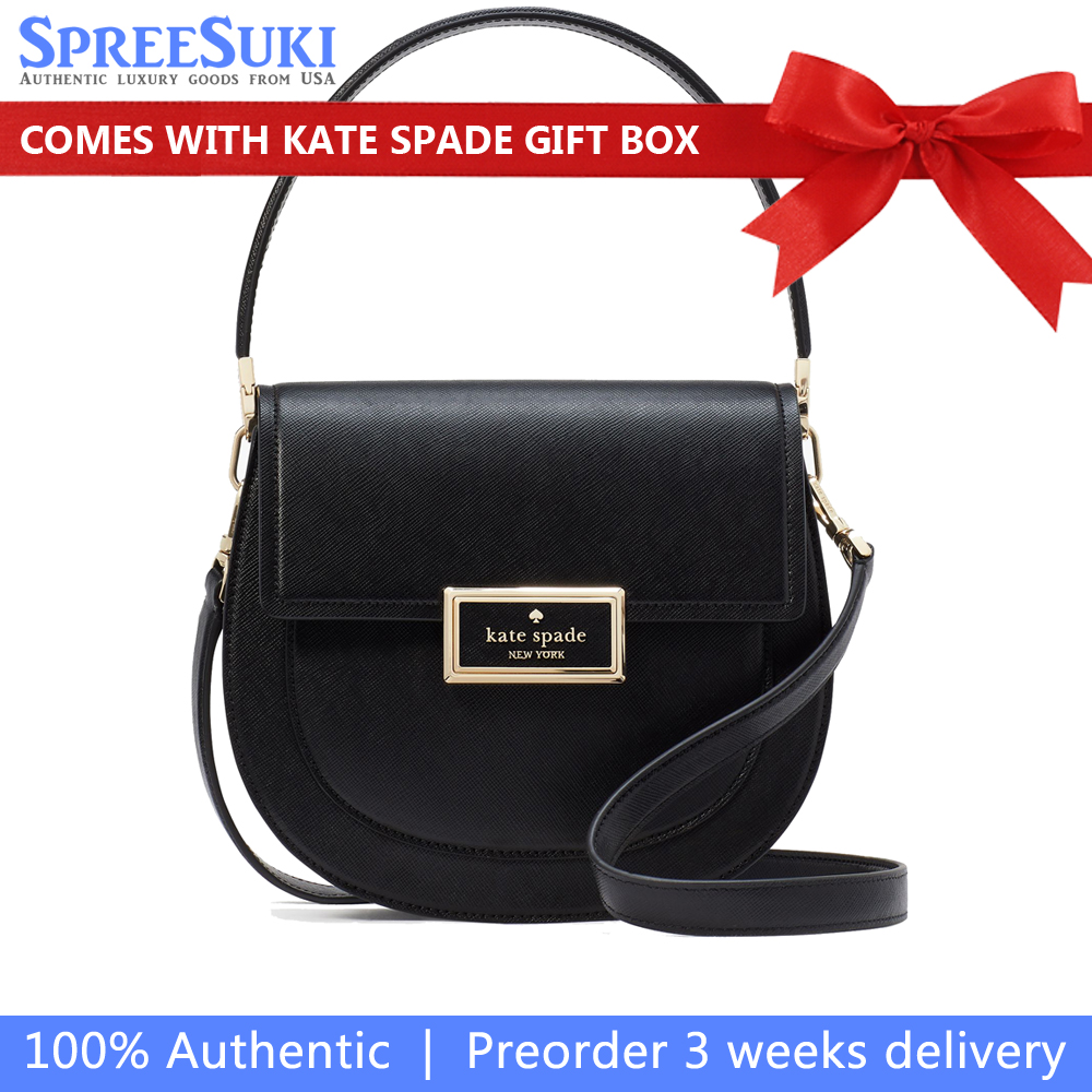 Kate Spade Reegan Saddle Bag Black # KH477