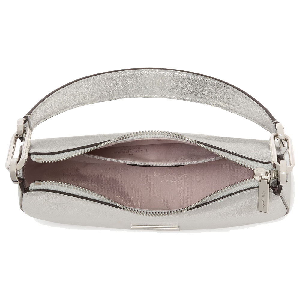 Kate Spade Nina Metallic Shoulder Bag Silver # KI947