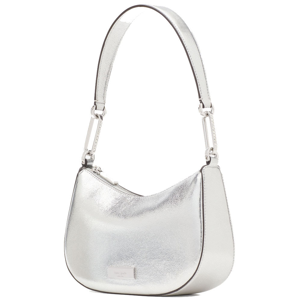 Kate Spade Nina Metallic Shoulder Bag Silver # KI947