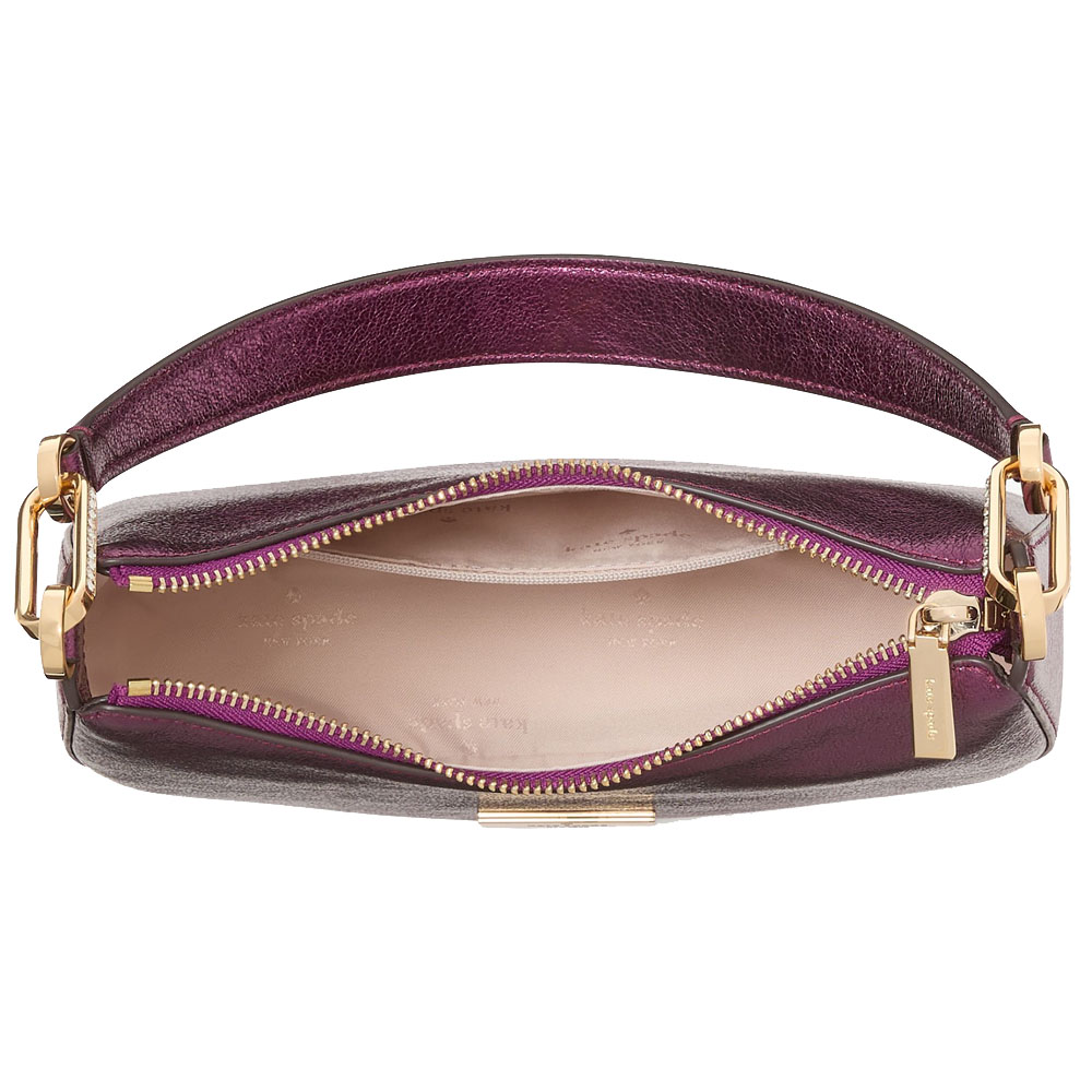 Kate Spade Nina Metallic Shoulder Bag Dark Raspberry # KI947