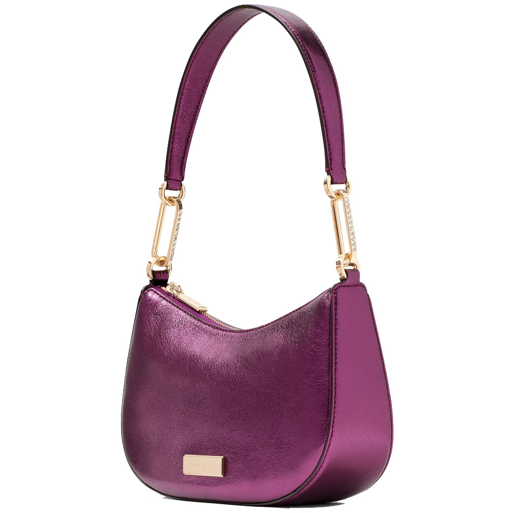 Kate Spade Nina Metallic Shoulder Bag Dark Raspberry # KI947