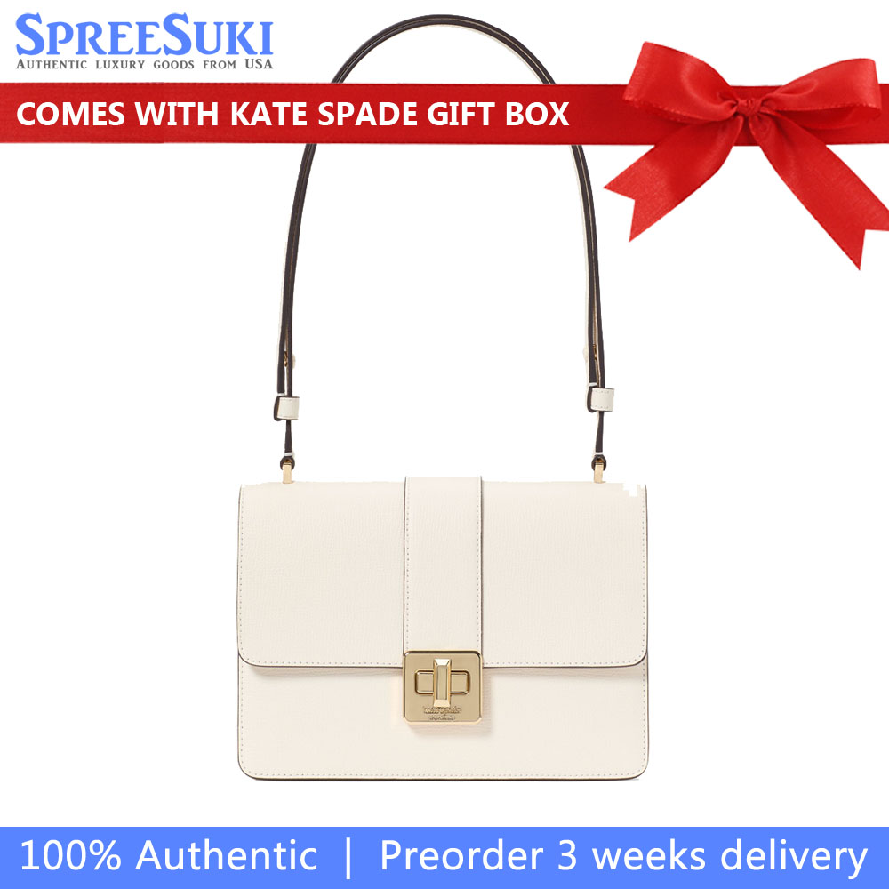 Kate Spade Phoebe Turnlock Shoulder Bag Meringue # KK123