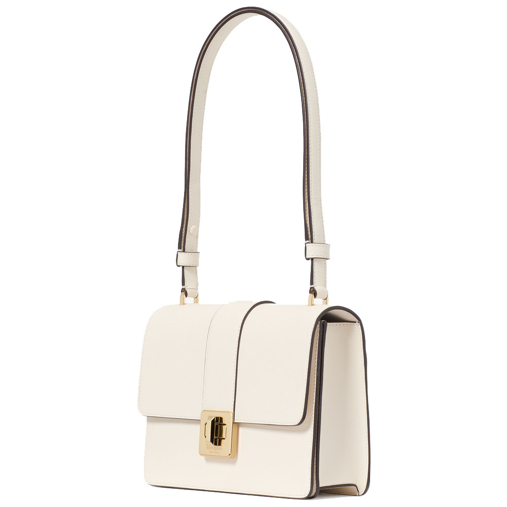 Kate Spade Phoebe Turnlock Shoulder Bag Meringue # KK123