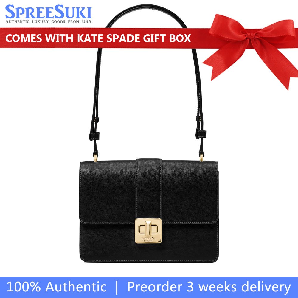 Kate Spade Phoebe Turnlock Shoulder Bag Black # KK123