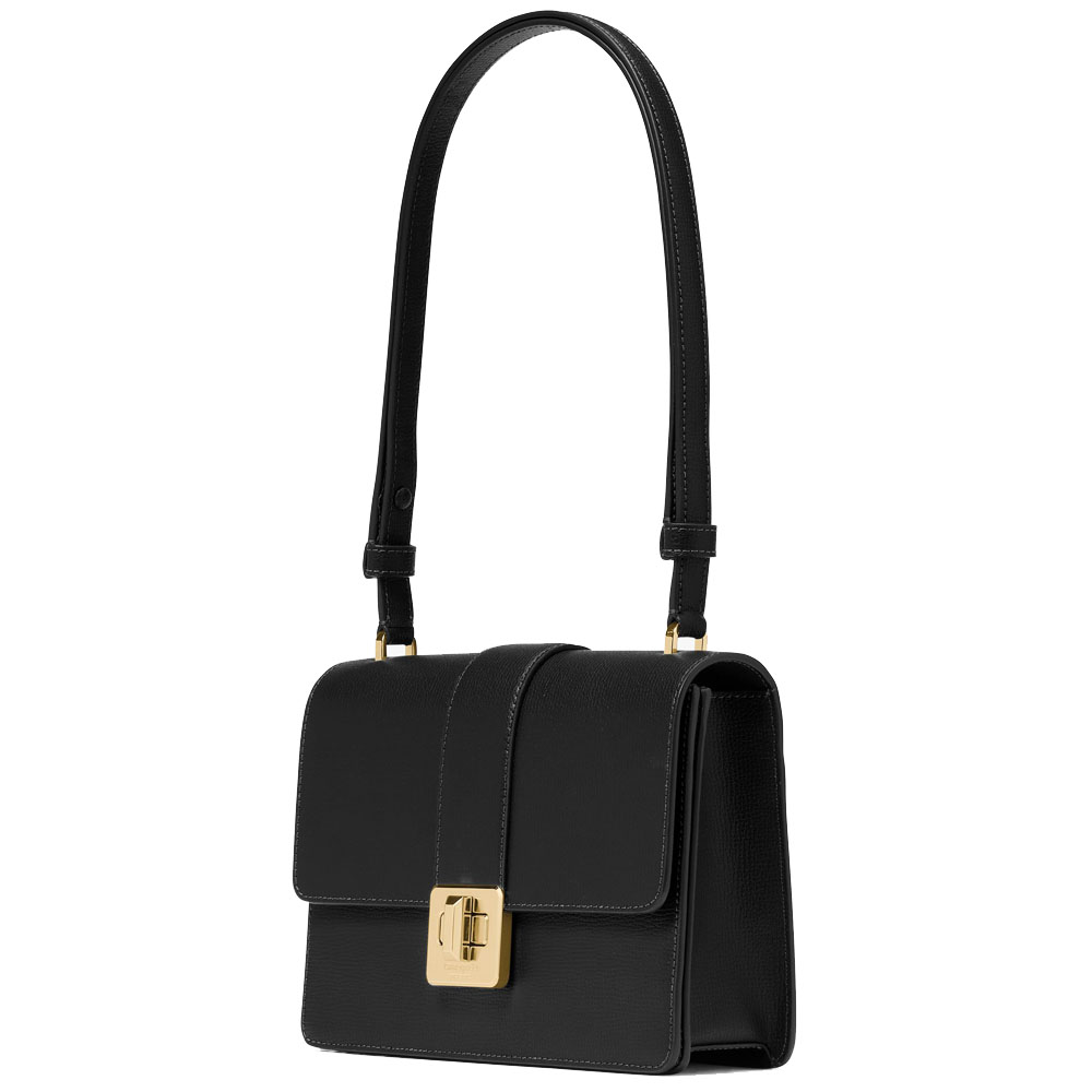 Kate Spade Phoebe Turnlock Shoulder Bag Black # KK123