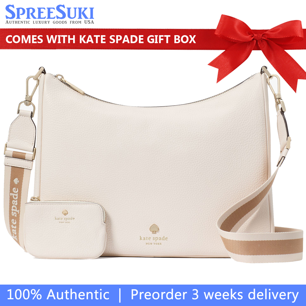 Kate Spade Emma Large Crossbody Parchment # KK069