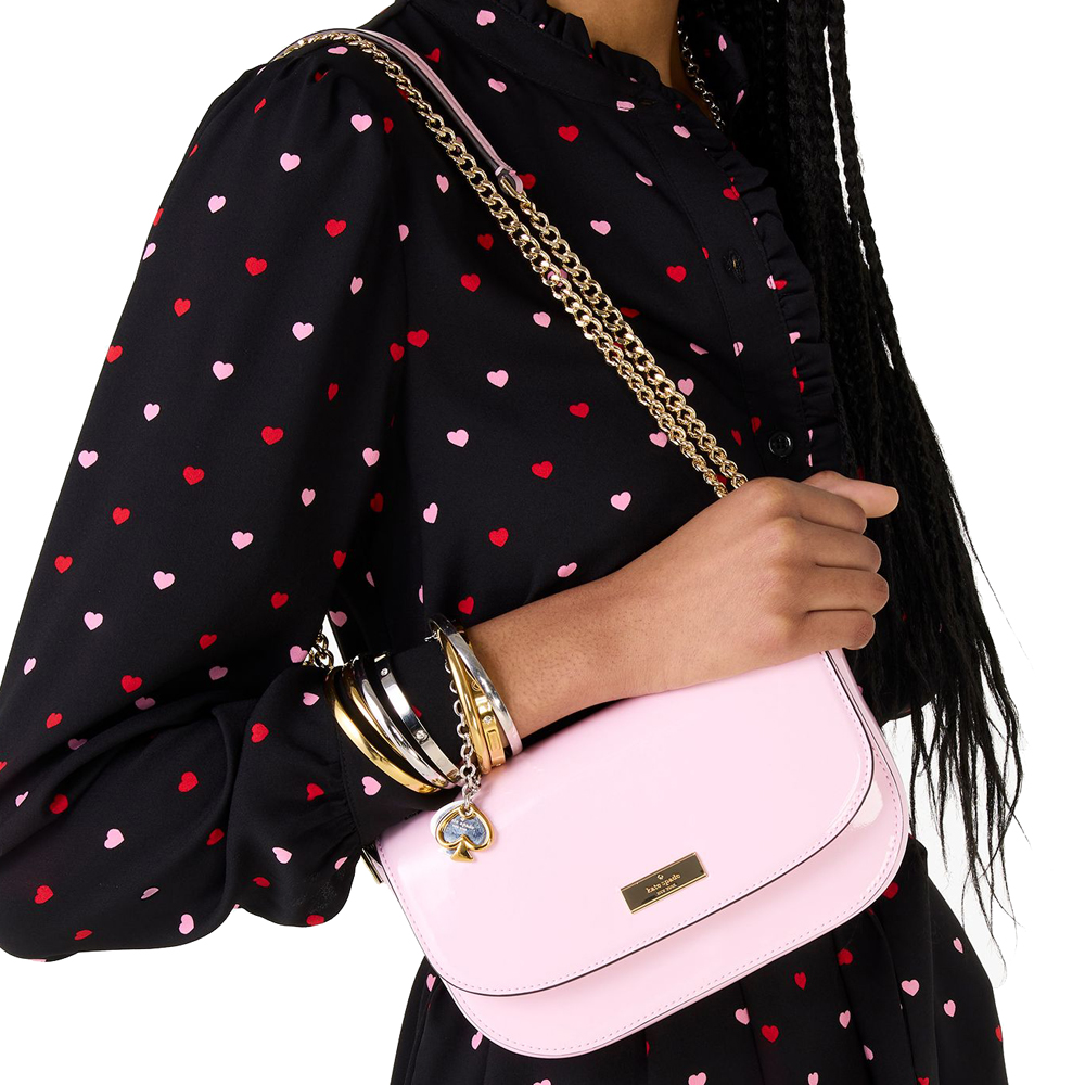 Kate Spade Krista Patent Chain Crossbody Pink Horizon # KK101