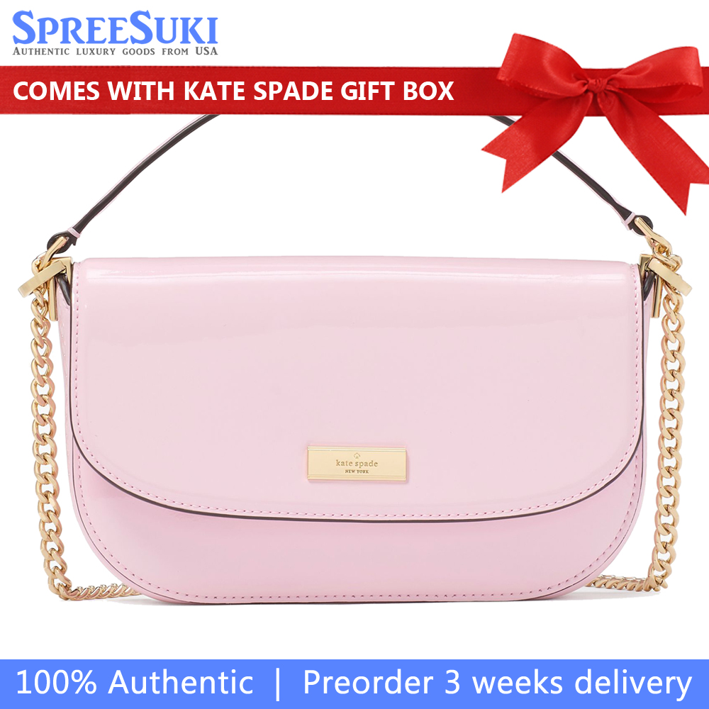 Kate Spade Krista Patent Chain Crossbody Pink Horizon # KK101