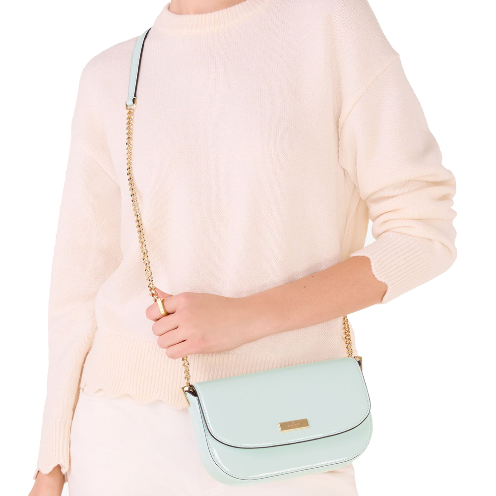 Kate Spade Krista Patent Chain Crossbody Hazy Morning # KK101