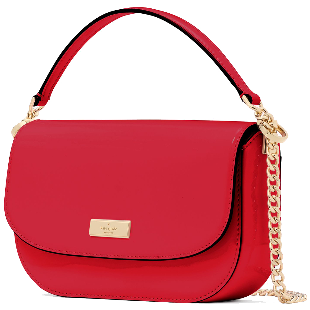 Kate Spade Krista Patent Chain Crossbody Ruby Red # KK101