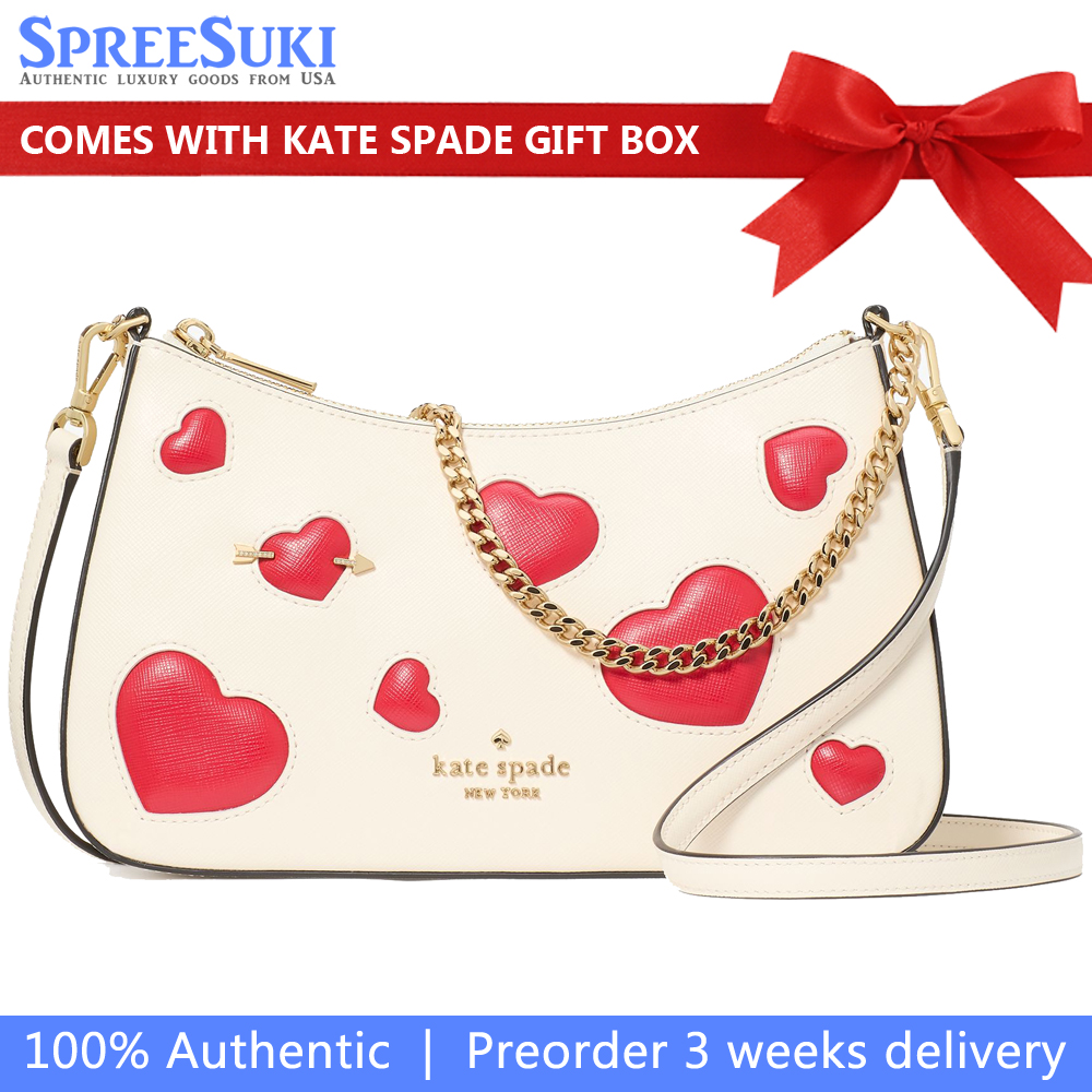 Kate Spade Madison Puffy Heart Convertible Crossbody Meringue Multi # KK221