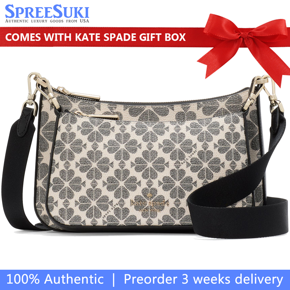 Kate Spade Spade Flower Small Crossbody Black Multi # KI372