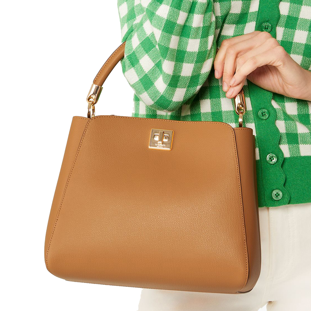 Kate Spade Phoebe Medium Top Handle Bag Tiramisu Mousse # KG755